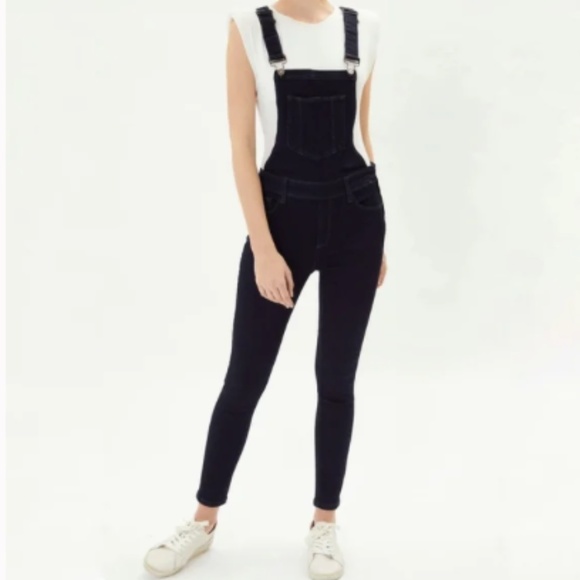 Kancan Topanga High Rise Skinny Ankle Bib Overalls Sz s - Picture 2 of 13
